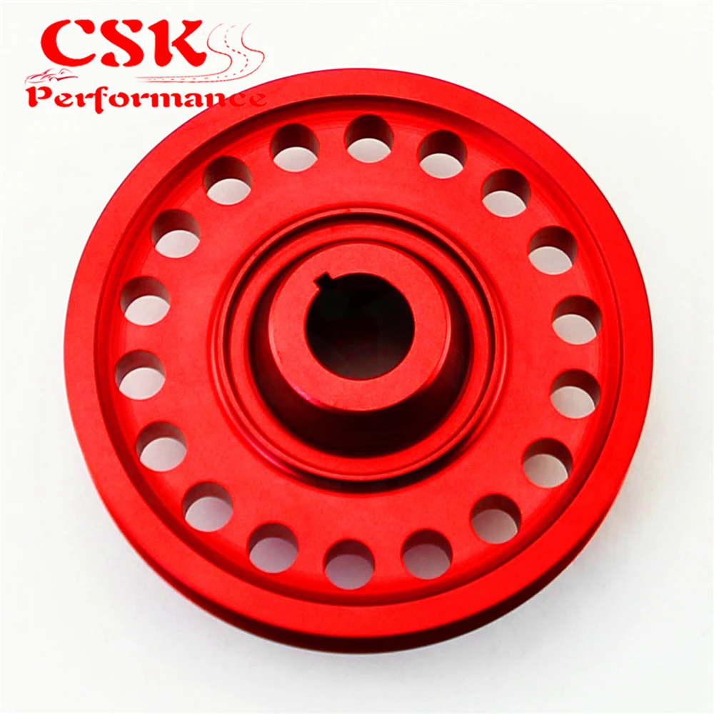 

High Performance Racing Light-Weight Aluminum Crankshaft Pulley Fits For 93-01 Honda Prelude H22 VTEC Red/Purple/Gray