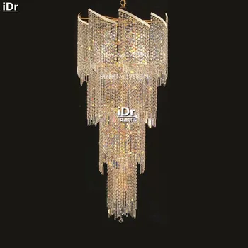 

Chandeliers Modern crystal lamp 20 lamp polished gilded hall hotel lamp light D80cm x H200cm