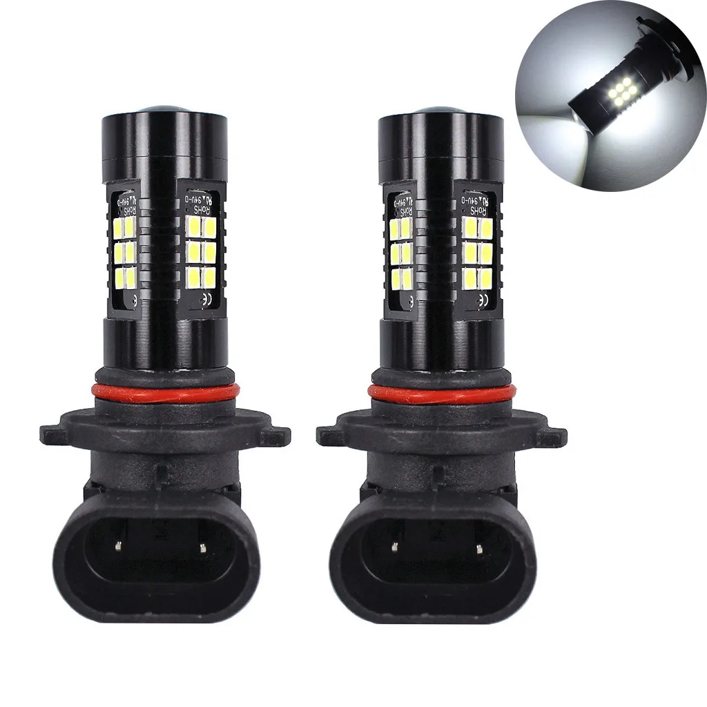 

Light Bulbs For Cars 2Pcs LED Fog Lights For Car 6500K White HB3 9006 3030 LED 21SMD Car Headlight Fog Beam Power Bulb