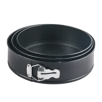 

Round Cake Mould Bakeware Carbon Steel Cake Baking Bakeware Moulds Tins Spring Form Pan Set cake form to bake Bottom activities
