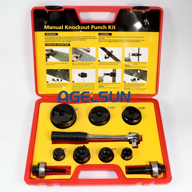 Manual Knockout Punch Kit Portable Hole Making Tool CC 60 range from 1/