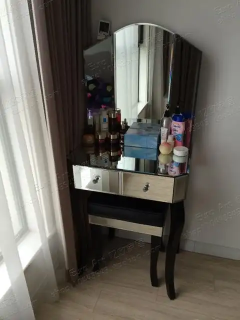 Recalling Western Style Rustic Makeup Vanity Mirror Dressing Table