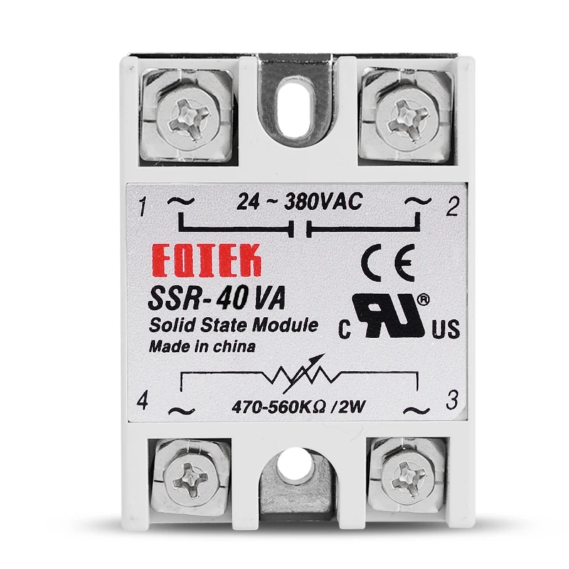 SSR 40VA 24-380VAC 40A однофазный регулятор напряжения Регулируемый стабилизатор питания изолированный твердотельные реле сопротивления