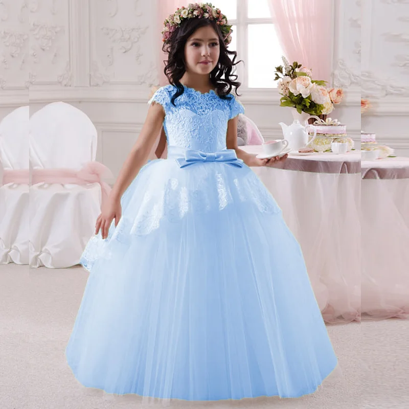 F3026 White Lace Ball Gown Flower Girl Dresses 2016 Pageant Dresses ...