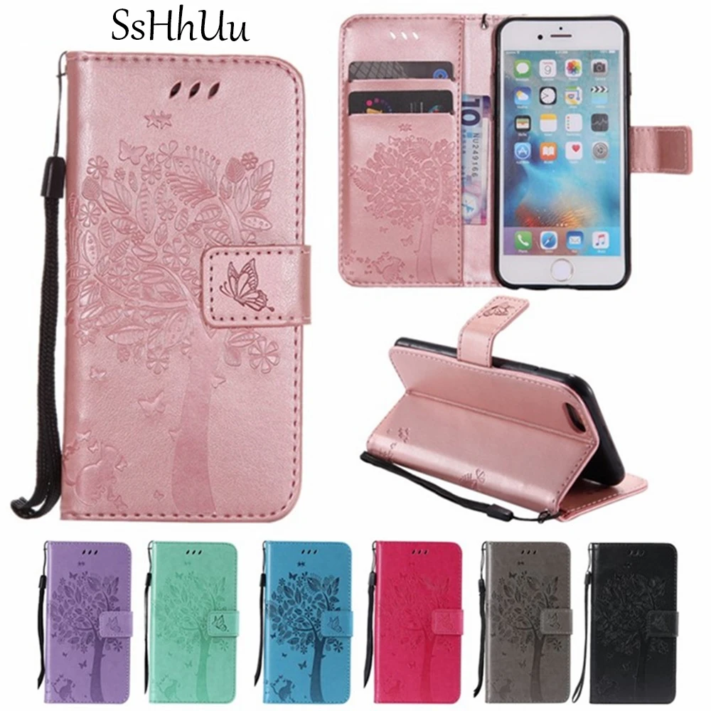 SsHhUu Retro PU Leather+ Wallet Flip Cover Case For MOTO G4 G5s G6 G7 G8s Plus P30 play P40 Z Force E4 E5 Plus Case Coque