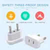 1PC US To EU Plug USA To Europe Travel Wall AC Power Plug Safety Door Design Charger Outlet Adapter Converter 2 Round Pin Socket ► Photo 2/6