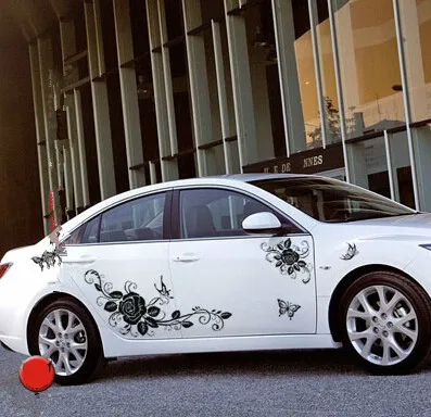Универсальные цветы и бабочки для женщин автомобильные наклейки Toyota /BMW / Volkswagen