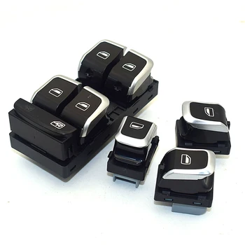 

Pack of 4 New Chrome Electronic Window Control Switch Button Set For AUDI A4 S4 B8 Q58 8KD959851A 8KD959855A