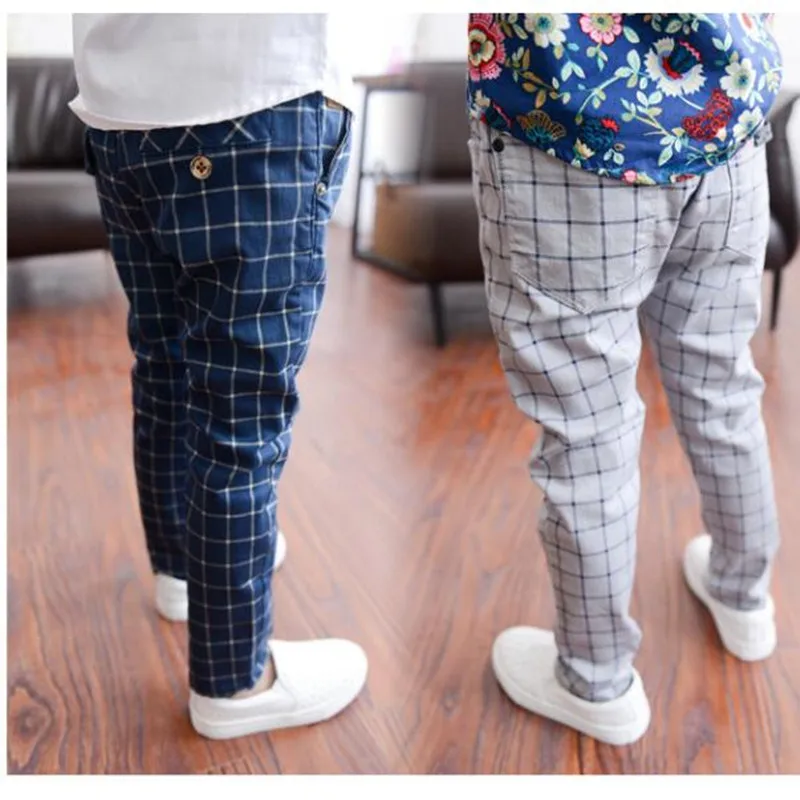 Children Pants Spring Plaid Baby Boys Pants England Style Fashion Toddler Kids Trousers New Arrival Gentleman