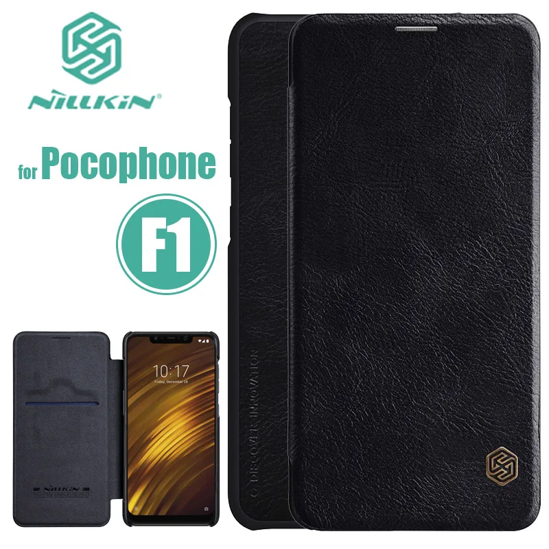 

Xiaomi Pocophone F1 Case Nillkin Qin Series Luxury Poco Phone F1 Back Cover Flip Leather Case for Pocophone F1 Nilkin Phone Case