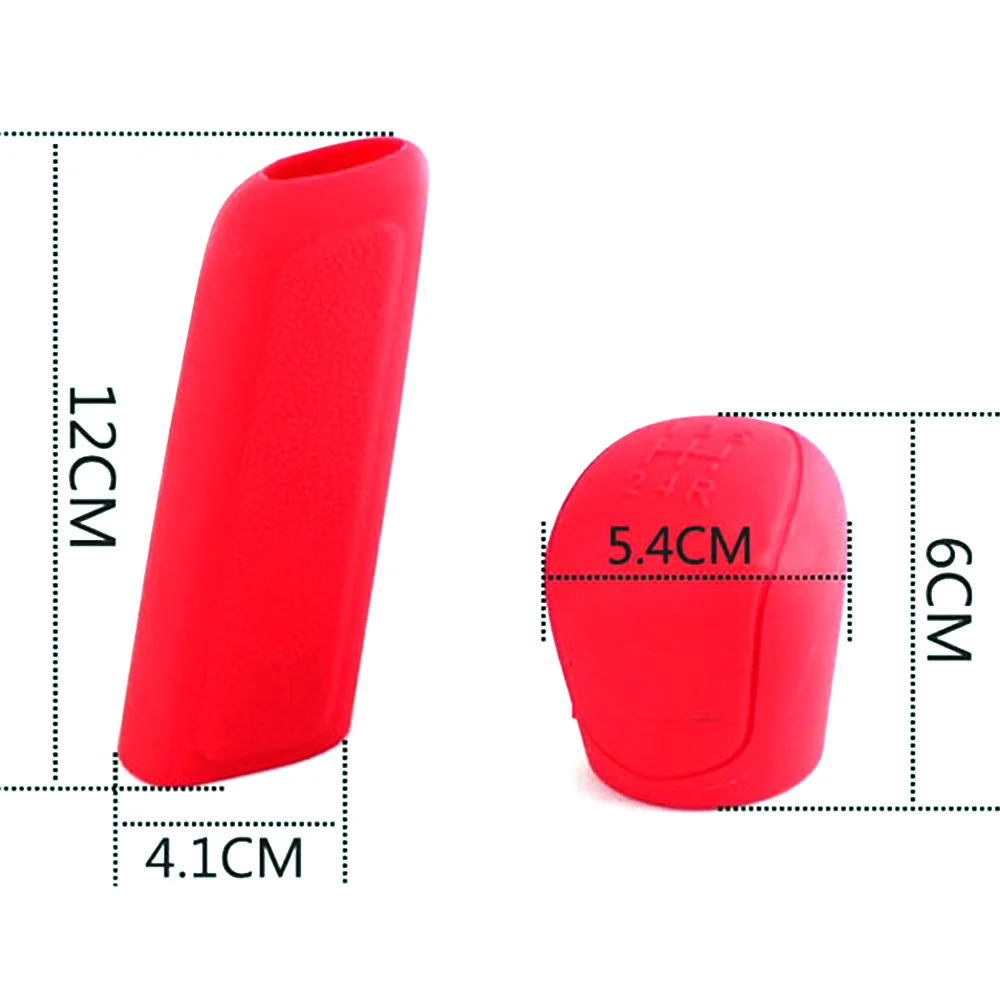 Car Silicone Gel Gear Knob Cover Head Shift Glove Gear Shift Collars Handbrake Sleeve Car Hand Brake Covers Skin