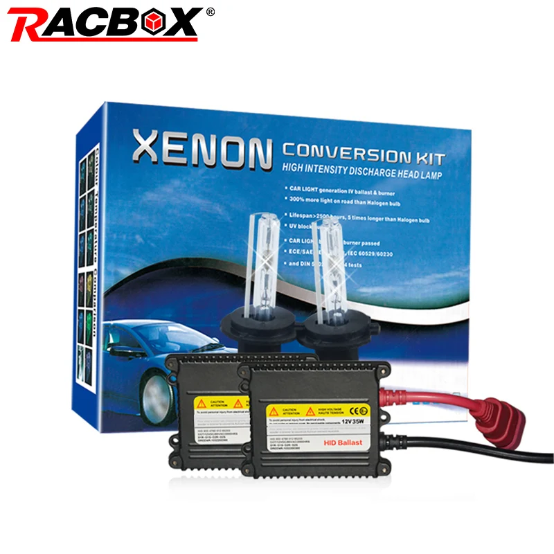 

RACBOX 35W 12V HID Xenon Slim Single Conversion Headlight Kit H4/9003/HB2 Single 4300K HID headlamp kit Car retrofit styling