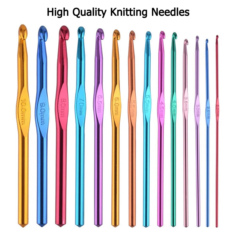 

Aluminum Knitted Crochet Hooks Knitting Needles Multicolor DIY Craft Sewing Needle Tool Set 2019