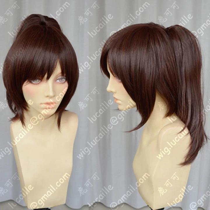 Унесенные призраками Огино чихиро короткие коричневые конский хвост волосы термостойкие косплей костюм парик+ крышка парик
