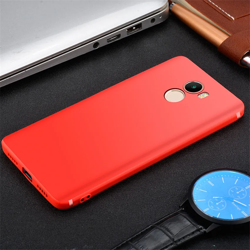 TCICPC Xiaomi Redmi 4 pro Чехол Redmi 4 силиконовый чехол ТПУ ультра тонкий матовый мягкий чехол для Xiaomi Redmi 4 pro prime 4pro - Цвет: Red for Redmi 4