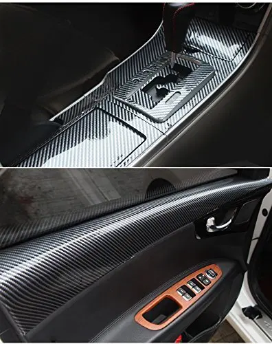Glossy Black 5D Carbon Fiber Vinyl Film Interior Applications