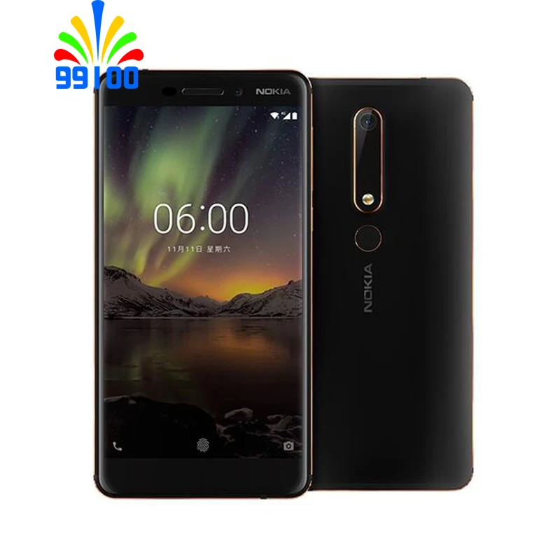 Разблокированный оригинальный Nokia 6 1 (2018) экран 5 дюйма 3 Гб ОЗУ 32 ПЗУ Snapdragon 630 16 Мп