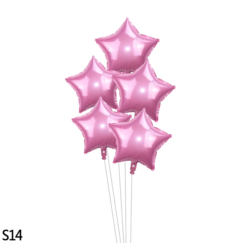5 шт 18 дюймов многоцветные пентаграмма комбинированные шары гелиевый шарик из фольги надувные глобусы Дети День Рождения Вечеринка Свадебный декор