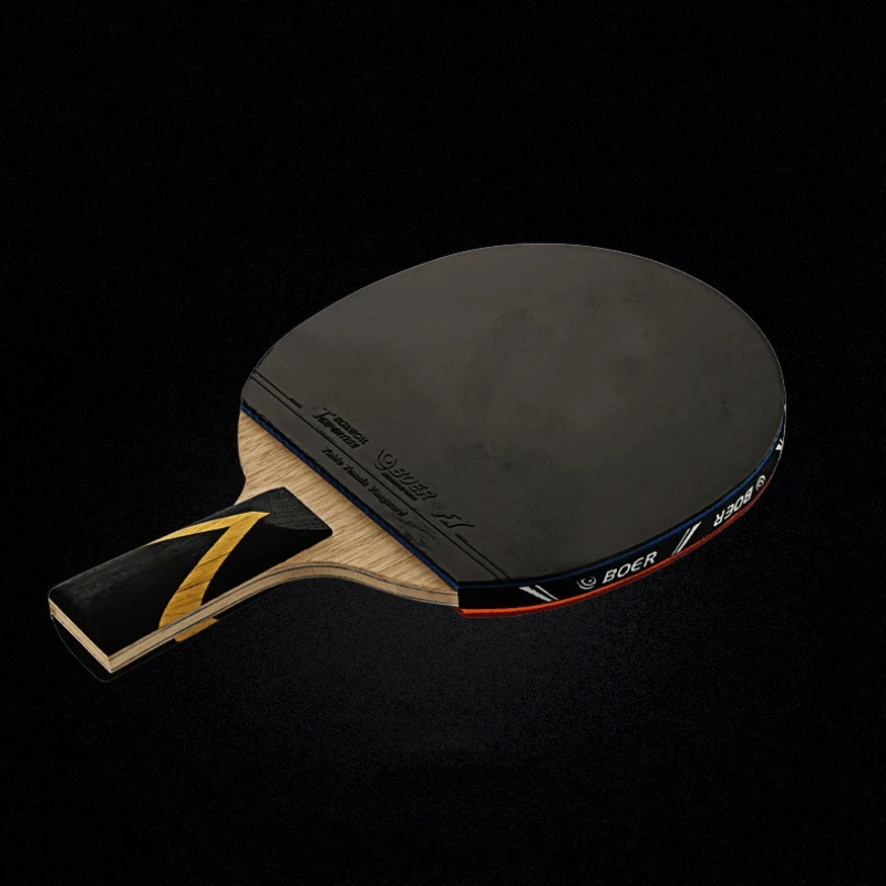 تنس طاولة مضرب خفيفة الوزن قوية بينغ بونغ المجذاف بات مريح طويل/مقبض قصير تنس طاولة مجداف مع حقيبة حمل