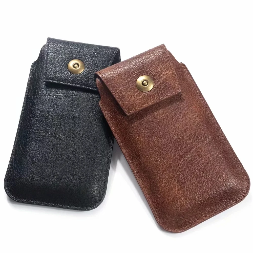 Masculinos, Bolsa Universal, Bolso Portátil, Capa para iPhone Xs Max, 4.7-7.2