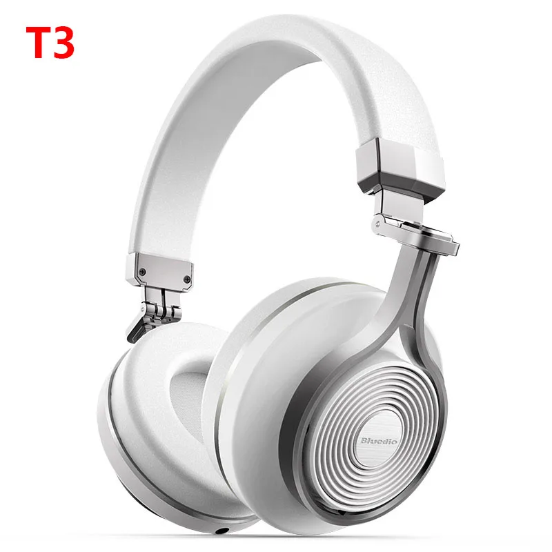 Bluedio T3 Беспроводные стерео headphones Portable Bluetooth микрофон гарнитуры для iPhone HTC Samsung Xiaomi - Цвет: T3 white