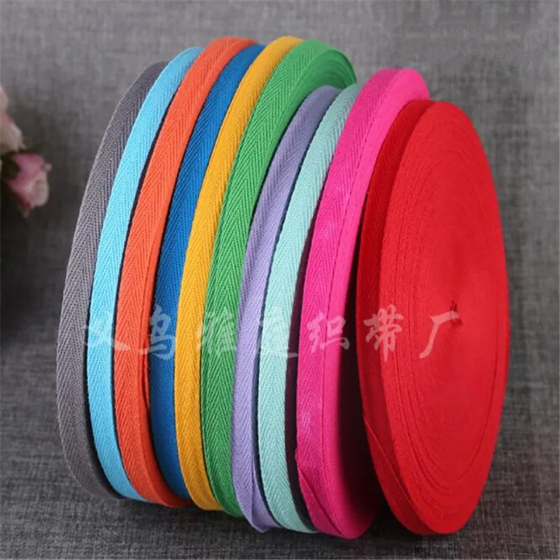 

10mm width 100% cotton webbing Ribbons for Garments Apparel Sewing Accessories CX24