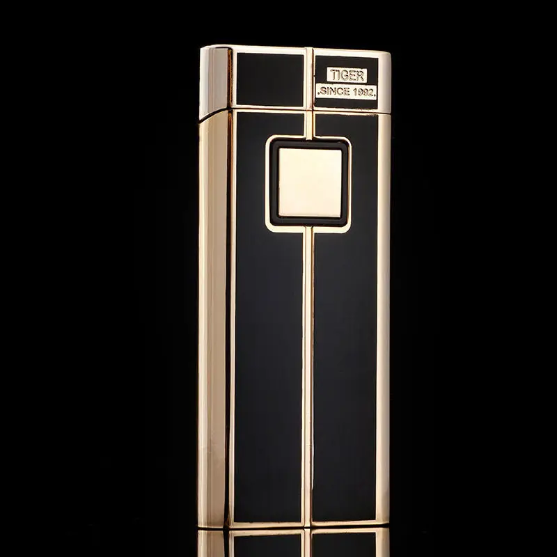 Tiger Touch Button Sensor Windproof Torch Butane Lighter Jet Flame Cigarette Lighter-in Lighters ...