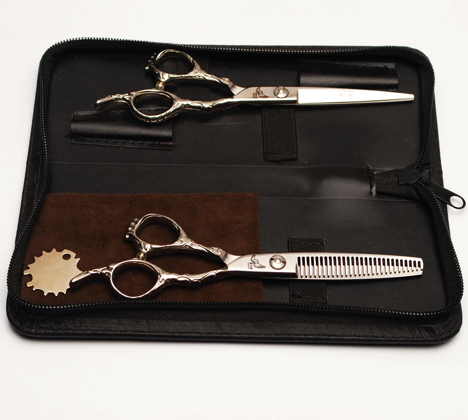 3 шт. или 3 шт. 6.0 дюймов Ножницы для волос Pro Tesoura парикмахерские инструменты для укладки Salon резки прямо истончение сумка