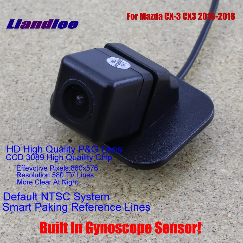 HD CCD SONY камера заднего вида для Mazda CX-3 CX3- интеллектуальная парковка треков обратный резервный/NTSC RCA AUX 580 ТВ линий
