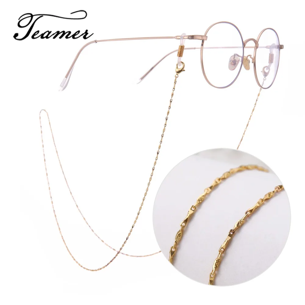 

Teamer 78 Simple Fashion Rhombus Metal Glasses Chain Glasses Holder Women Men Eyewear Straps Sunglasses Landyard Eye Accessories