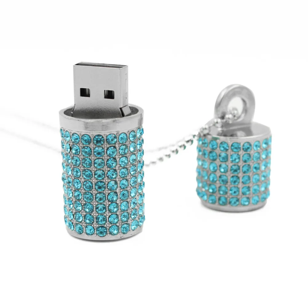 Usb флеш накопитель 4G 8G 16G Флешка 32G U disco USB 2 0 unidad irlandesa diamante de cristal memoria collar palo|USB