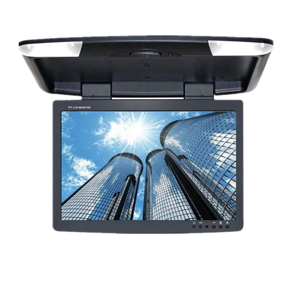 

15.5 Inches LCD Digital Screen Overhead Monitor Roof Mounted Monitor Car Ceiling Monitor & Dual video Input AV for Car Bus