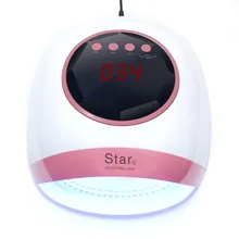 Star4 72 Вт Сушилка для ногтей УФ светодиодный лак для ногтей лампа для отверждения гель-лака с нижней 10 s/30 s/60 s/99 s таймер ЖК-подсветка витрины смарт-зондирования