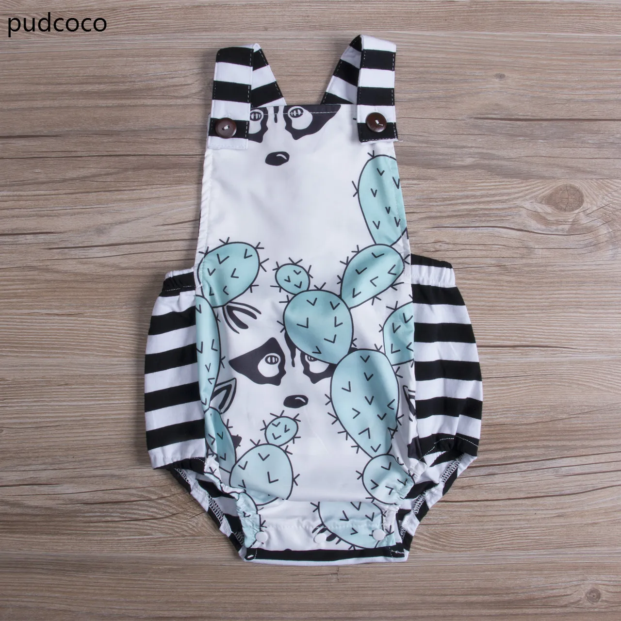 

Cute Baby Girls Kids Bodysuits Summer Sleeveless Striped Print Bodysuit Jumpsuit Clothes Outfits Backless Clothing 0-24M