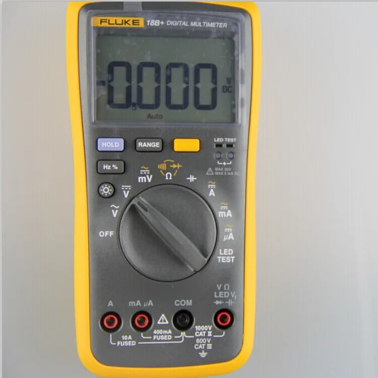 Цифровой мультиметр FLUKE 18B + F18B со светодиодным тестом 1000 мкФ увеличенная ЖК