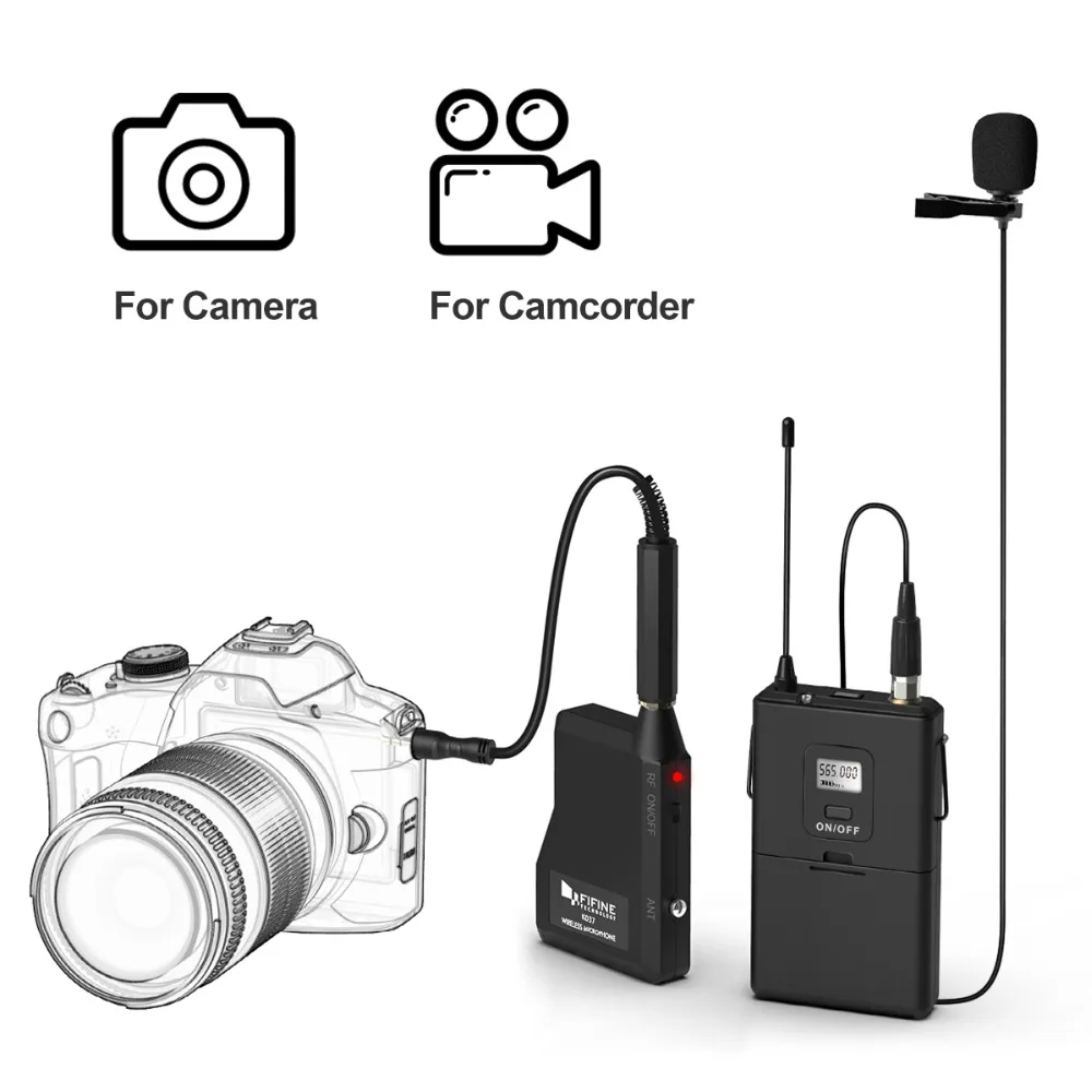 Fone de Ouvido Fifine Polegada Saída Lapela Microfone K037b 20-channel Uhf1 - 4 - Image 2