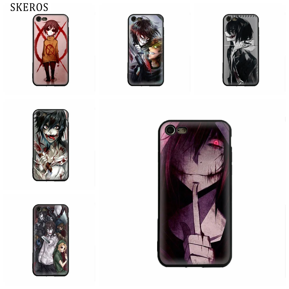 SKEROS Creepypasta Силиконовый ТПУ телефон мягкий чехол для Iphone X 5 5S Se 6 s 7 8 6-плюс 6s-плюс
