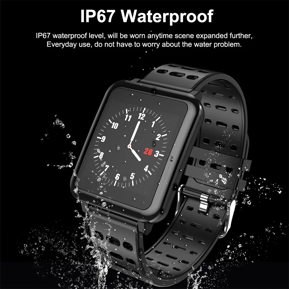 696 NEW T2 Smart Bracelet Color Screen Exercise Step Counting Heart Rate Calorie For Sports Watches Mens Clock Timer Waterproof