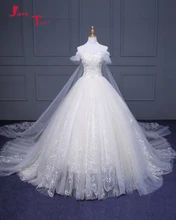 Jark Tozr Lace Up Flowers Princess Ball Gown Wedding Dresses With Petticoat Customize Appliques Beading China Bridal Gowns 2017