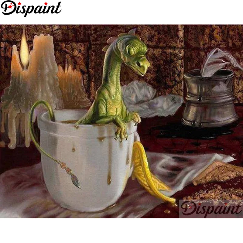 

Dispaint Full Square/Round Drill 5D DIY Diamond Painting "Cartoon dragon" 3D Embroidery Cross Stitch Home Decor Gift A12876