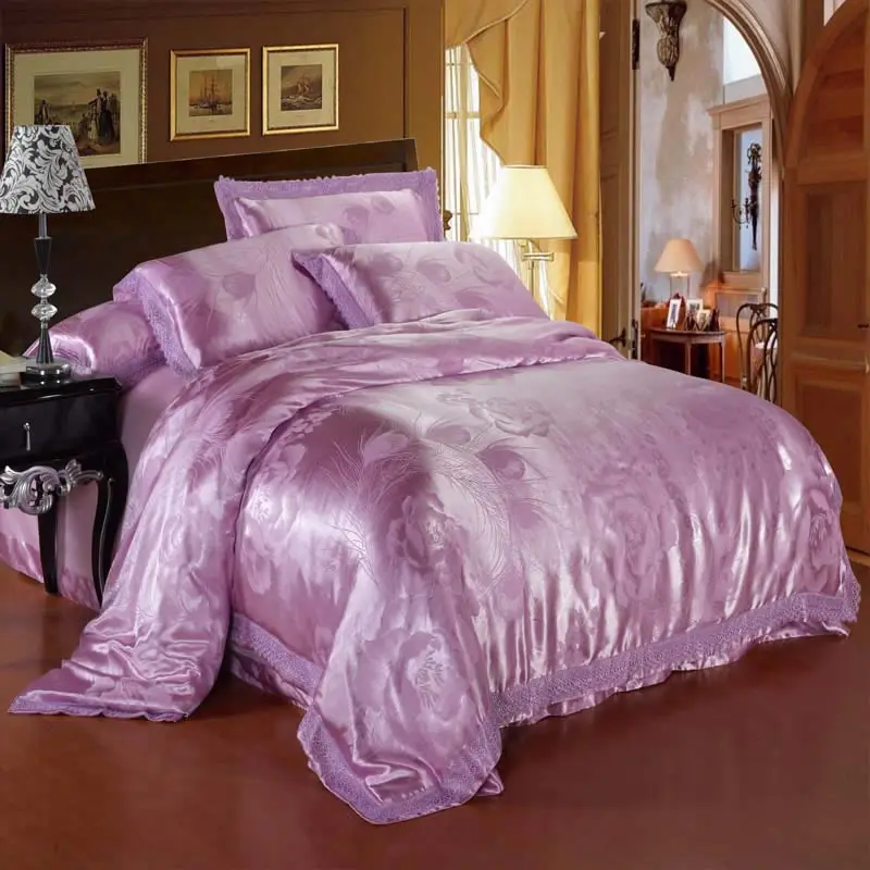 

Home texile ,Luxury flexography printing jacquard bedding set 4pcs duvet cover bedclothes pillowcase