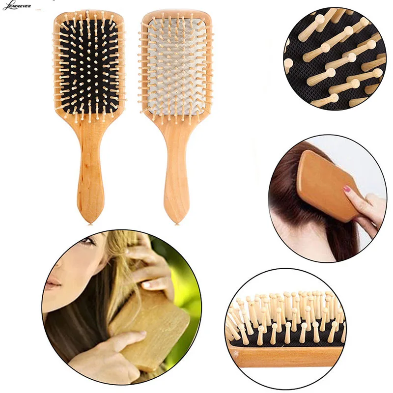 1pcs Wood Massage Comb Hair Care Paddle Brush Antistatic Combanti-static Natural Hairbrush Comb Scalp Wooden Massage 1pcs Wood Massage Comb Hair Care Paddle Brush Antistatic Combanti-static Natural Hairbrush Comb Scalp Wooden Massage