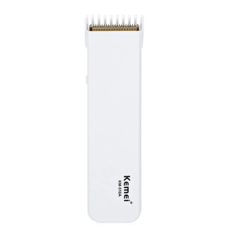 White Kemei km-518a профессиональная электрическая машинка для стрижки волос, триммер для бороды, парикмахерский инструмент, машинка для стрижки волос с европейской вилкой - Цвет: White