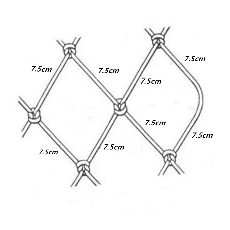 Rede de Pesca ao ar Rede de Pesca Linha Malha Semi Acabado Produto Emalhar Livre 0.29mm 7.5cm 9 0.29mm linha 7.5cm malha semi acabado produto