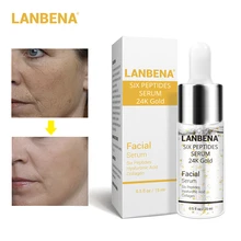 

LANBENA Anti-Aging 24K Gold Serum Six Peptides Repair Anti Wrinkle Serum Face Cream Firming Lifting Facial Treatments Skin Care