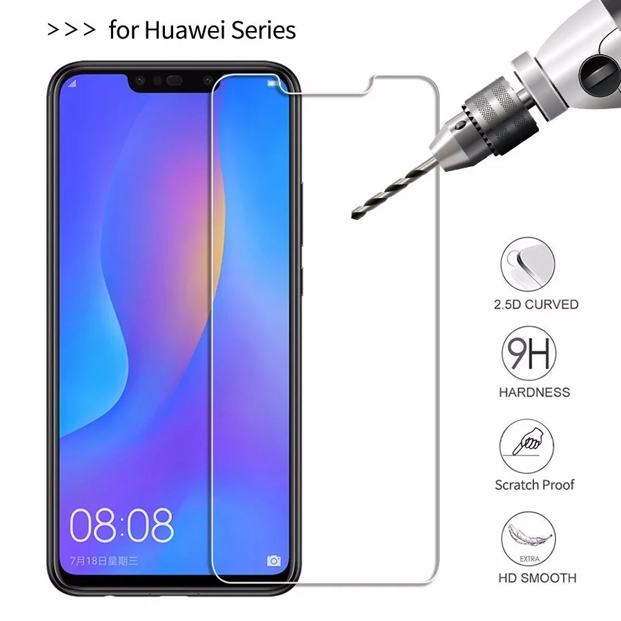 Закаленное стекло для Huawei P20 Lite p10 lite Nova 3 3i защита экрана Honor 7 8X 8 9 honor 10 Защитная