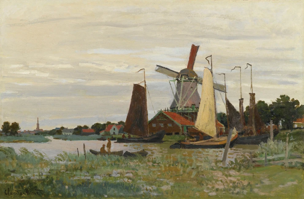 Claude Monet pintura impresionista molino de viento en Zaandam foto de paisaje a lienzo pintura al óleo decoración de arte de la pared proveedores|claude monet|oil painting wallmonet painting - AliExpress