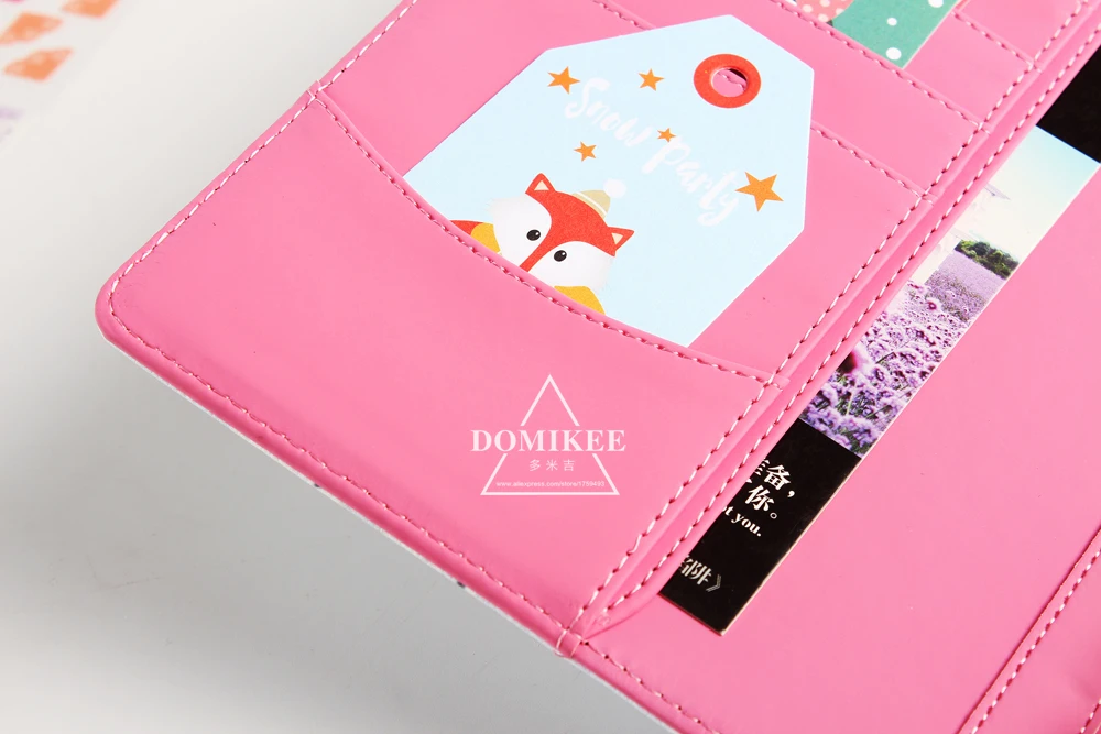 Domikee милый цветок многофункциональная кожа binder личный дневник еженедельник повестки дня блокнот-органайзер канцелярские подарок A5 A6