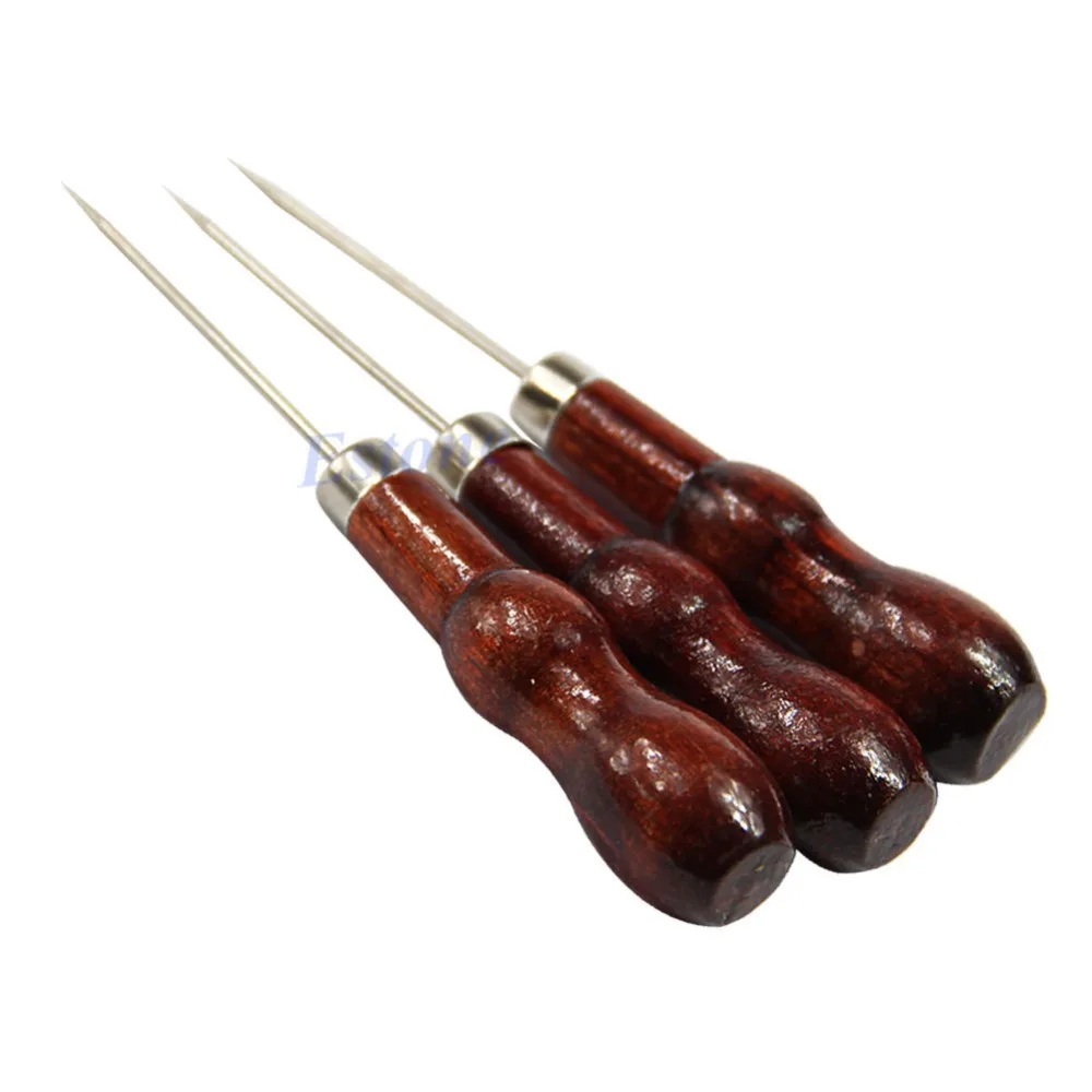 

3PCs/lot Leather Craft Cloth Awl Tool Pin Punching Hole Maker Stitching Overstitch