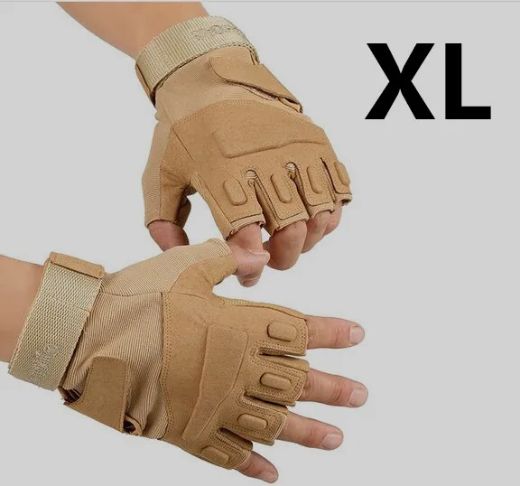 Черный Военно-тактические перчатки Половина Finger скольжения стойкие перчатки скалодроме тренировки - Цвет: coyote brown